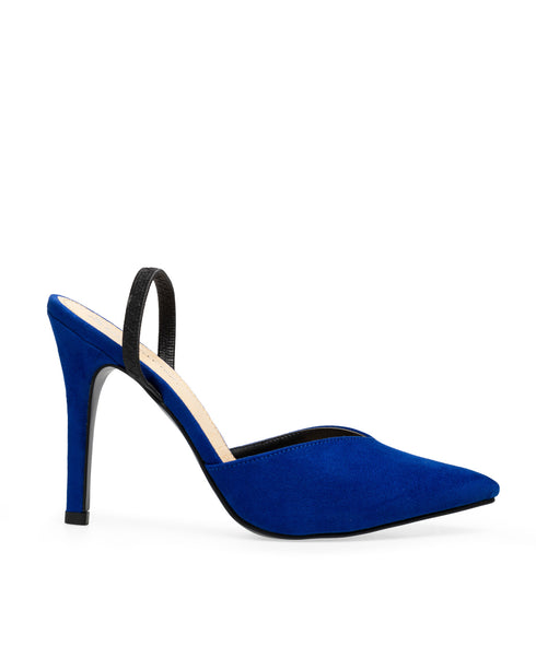 Tacón Picudo Slingback Azul 1058JP
